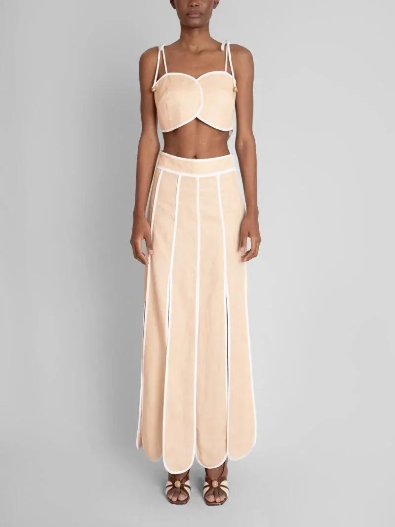 CETINA SKIRT LIGHT CAMEL