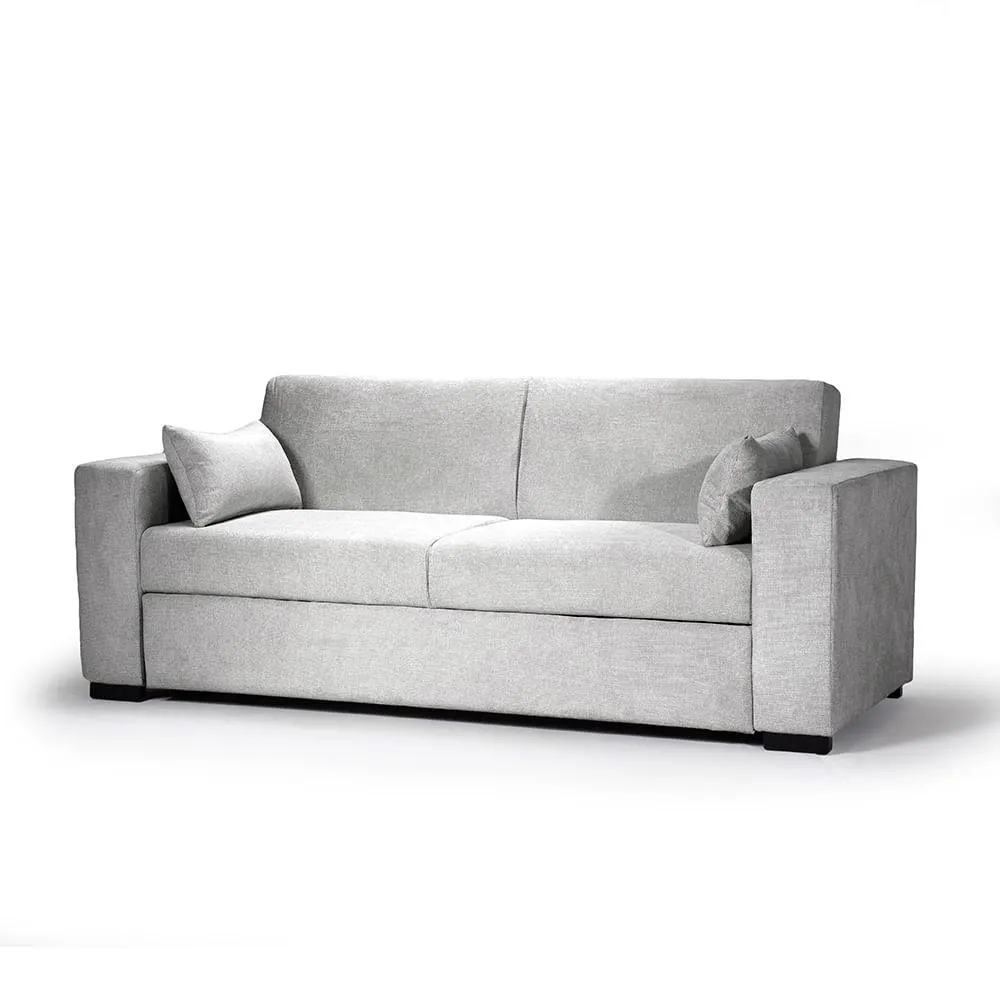 Sofácama Cajón Olwen (140CM) Tela Gris Plata