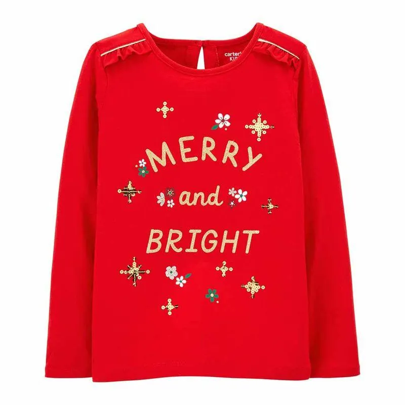 Suéter Rojo Navidad Niña Talla 6-6X