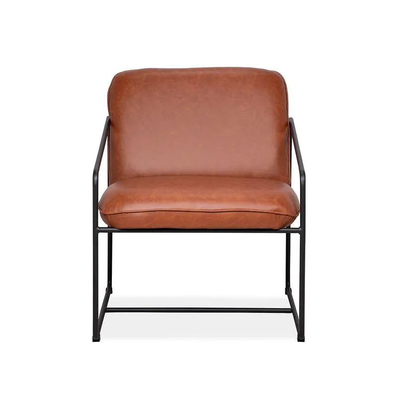 Poltrona Sheba Pu Brandy Base Negra