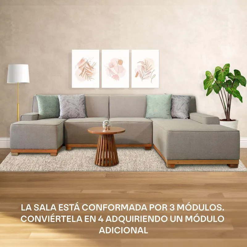 SALA IBG ATLANTA 3 PIEZAS MOCCA