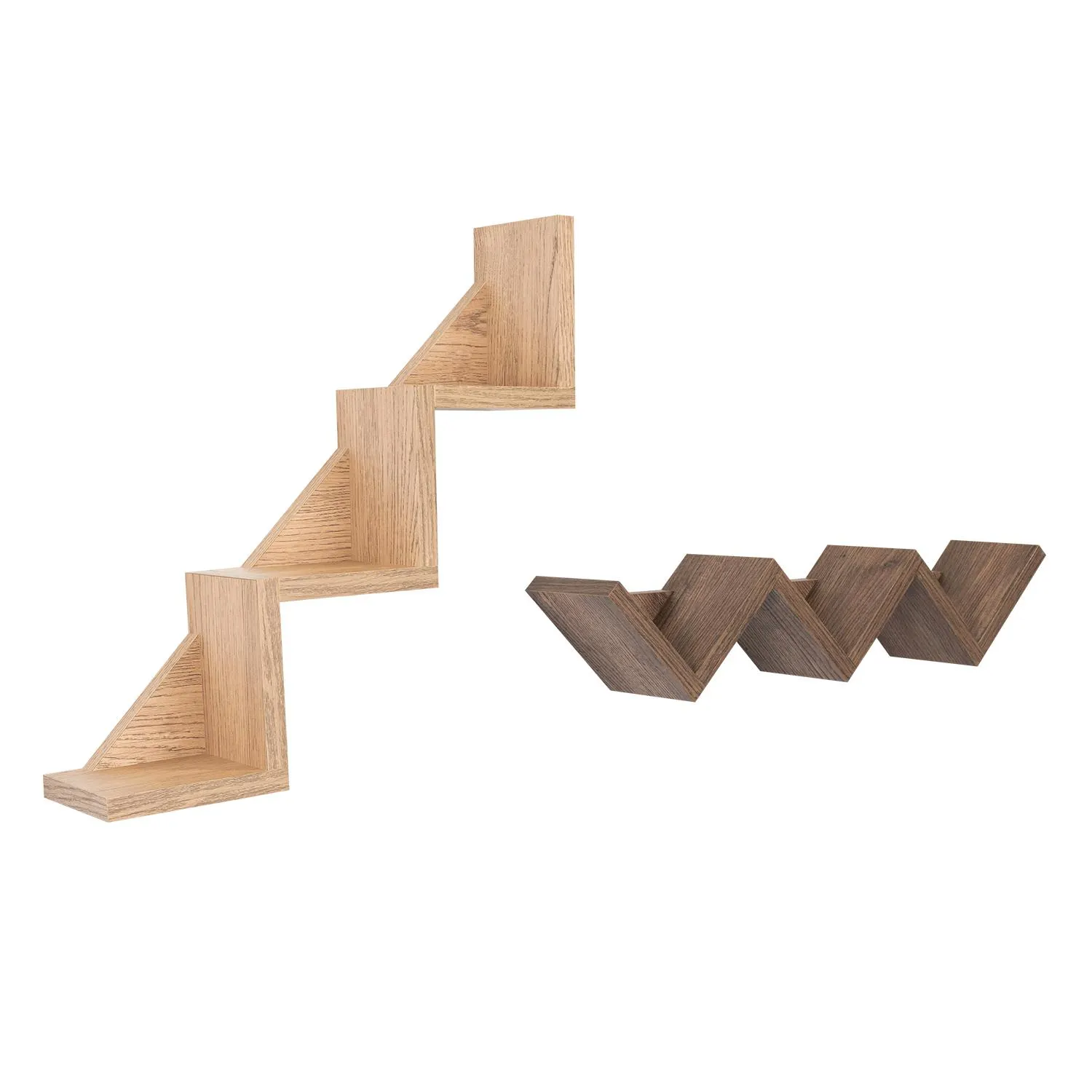 Set de Repisas Dalia, Beige y Chocolate, X 2 Unidades