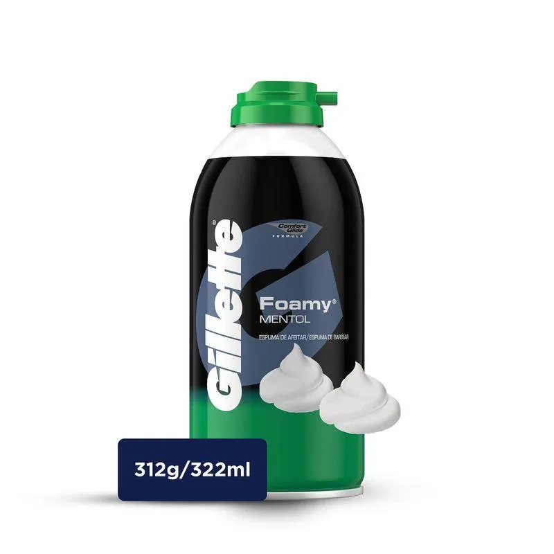 Espuma Afeitar Foamy Mentol Frasco X 322 Ml