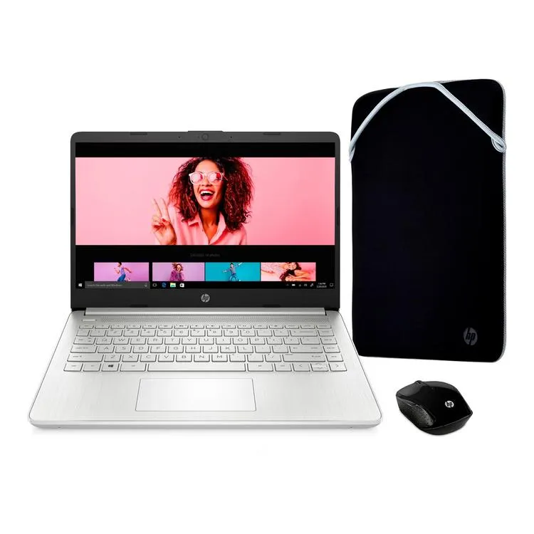 Computador Portátil HP 14" Pulgadas dq2510la - Intel Core i3 - RAM 8GB - Disco SSD 512 GB - Plateado