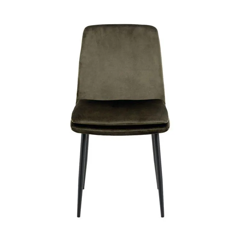 Silla De Comedor Becca Terciopelo Verde