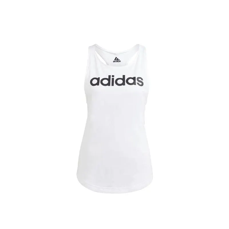 Blusa Adidas Running Dama Essentials Logo Blanco