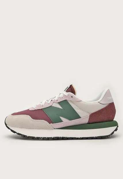 Tenis Lifestyle Borgoña-Beige-Verde New Balance 237