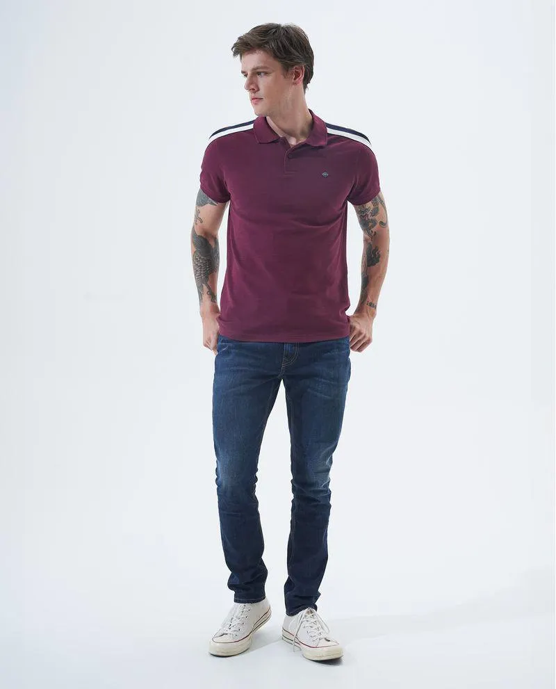 Polo en bloques de color para hombre