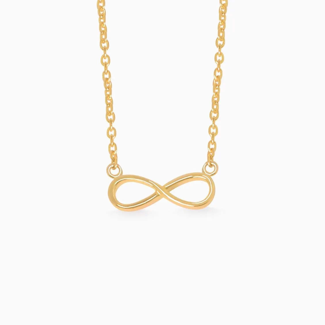 Collar en oro amarillo de 18K infinito