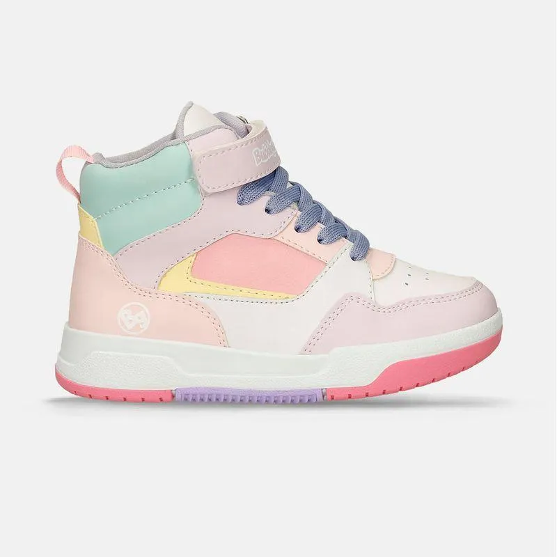 Tenis Casuales Blanco-Plateado Bubblegummers Selena Niña