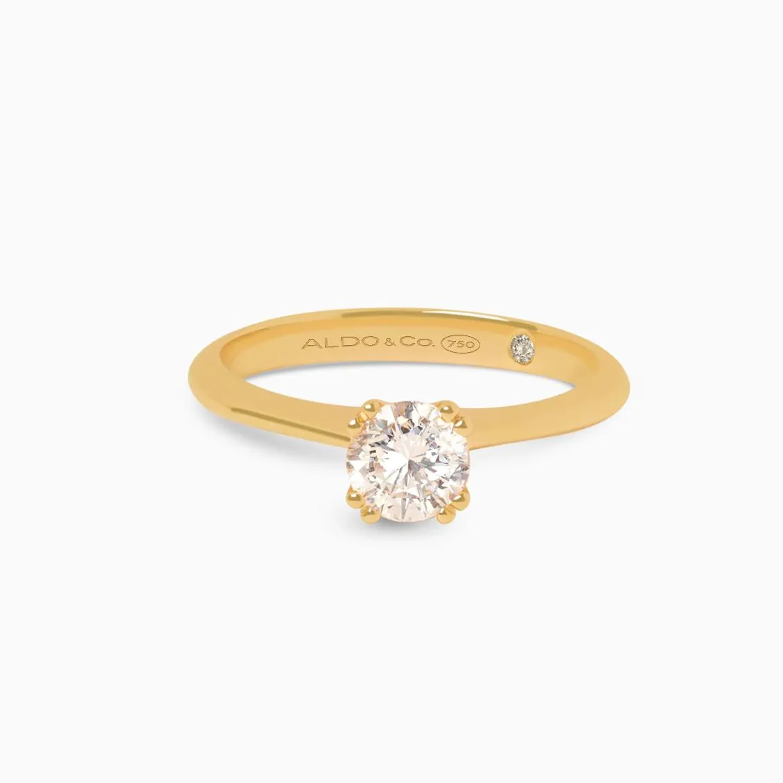 Anillo de Compromiso con brillante central