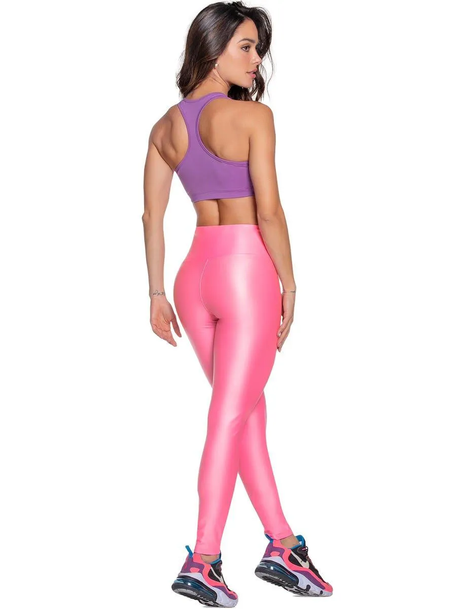 LEGGINS MUJER APARIENCIA EN CUERO / POLIAMIDA PRETINA ALTA TALLA ÚNICA