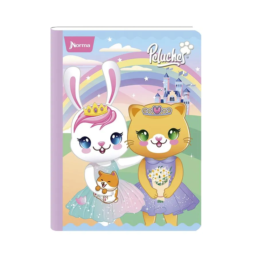 Cuaderno Cosido Peluches Fantasy 100 Hojas Cuadros