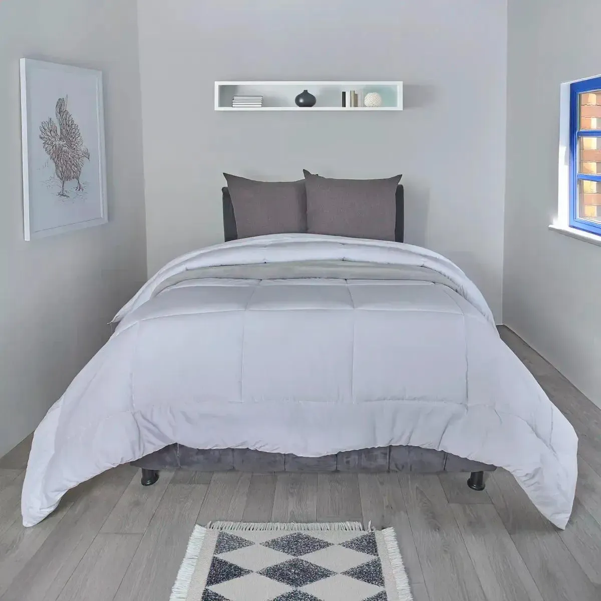 Plumón tela 144 hilos blanco