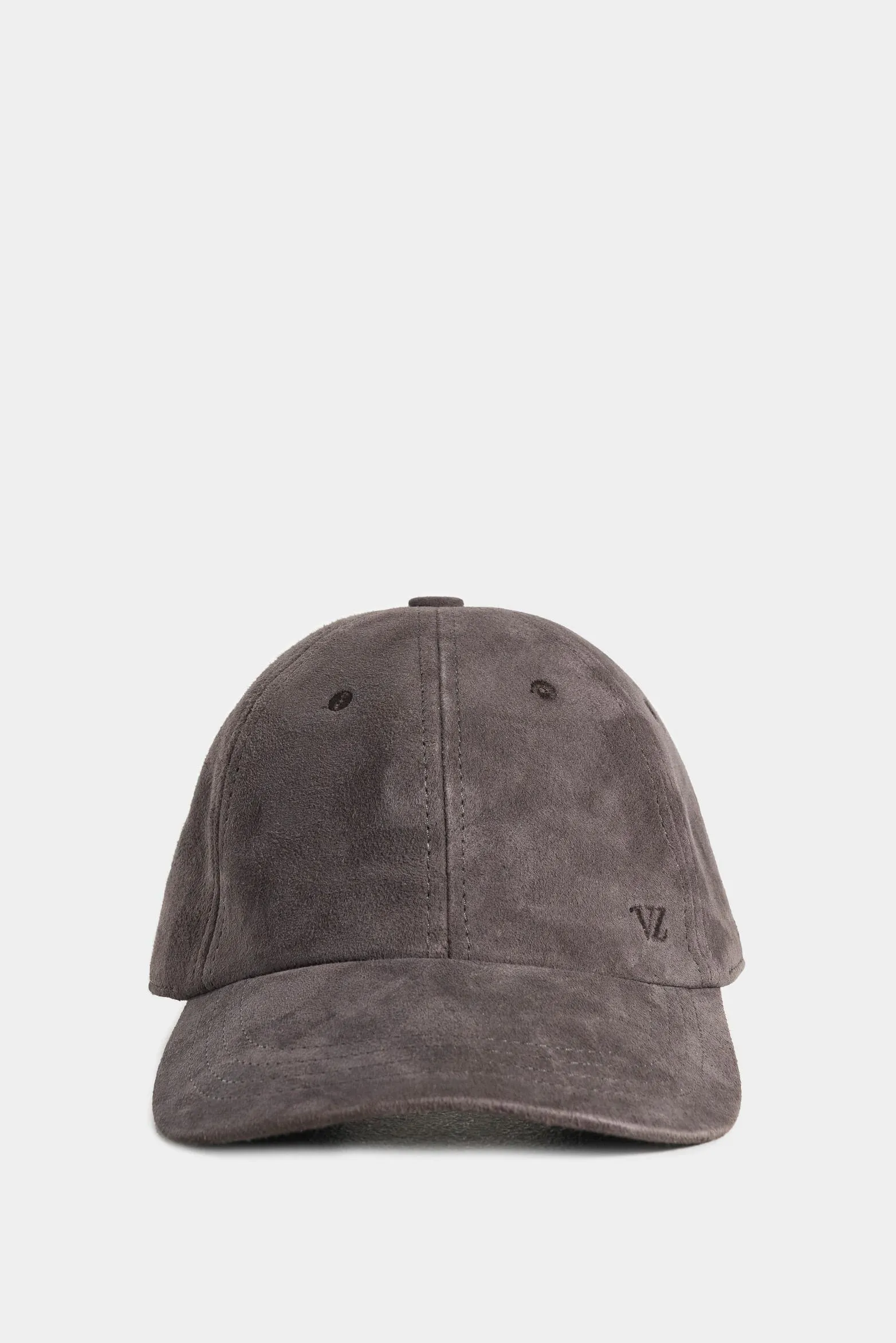 Gorra suede de cuero gamuzado para hombre silueta baseball