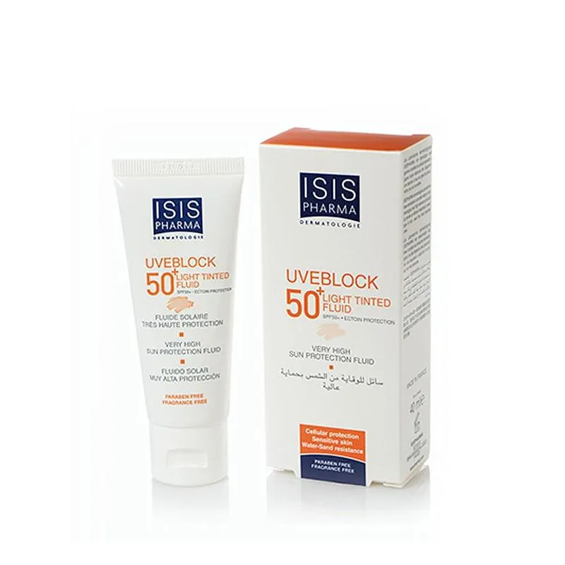 Protector Solar Uveblock 50+ Light Tinted Fluid Tubo X 40 Mililitros