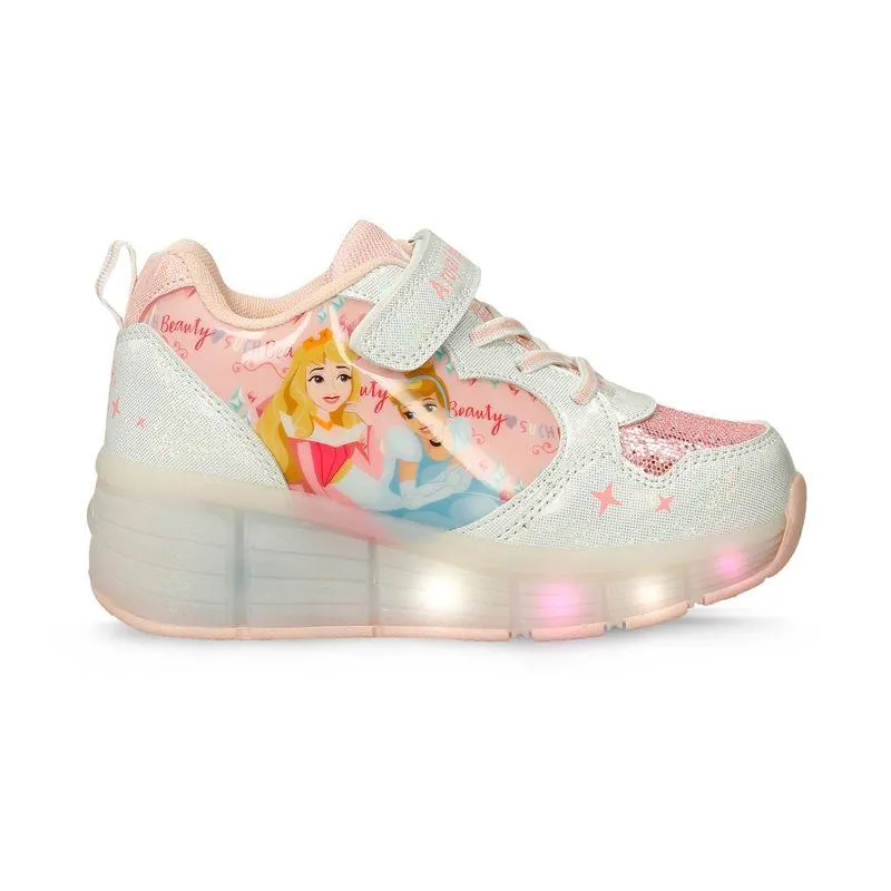 Tenis Patín Blanco/Rosado Licenses Disney Hannia L Niña