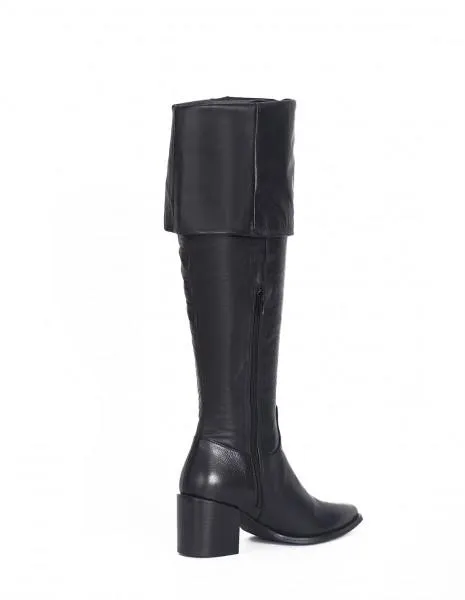 BOTA EXTRALARGA LEVY NAPA NEGRO