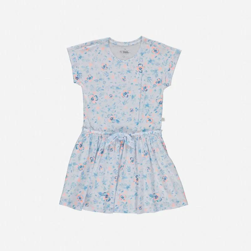 Vestido de niña, manga corta blanco de Mic