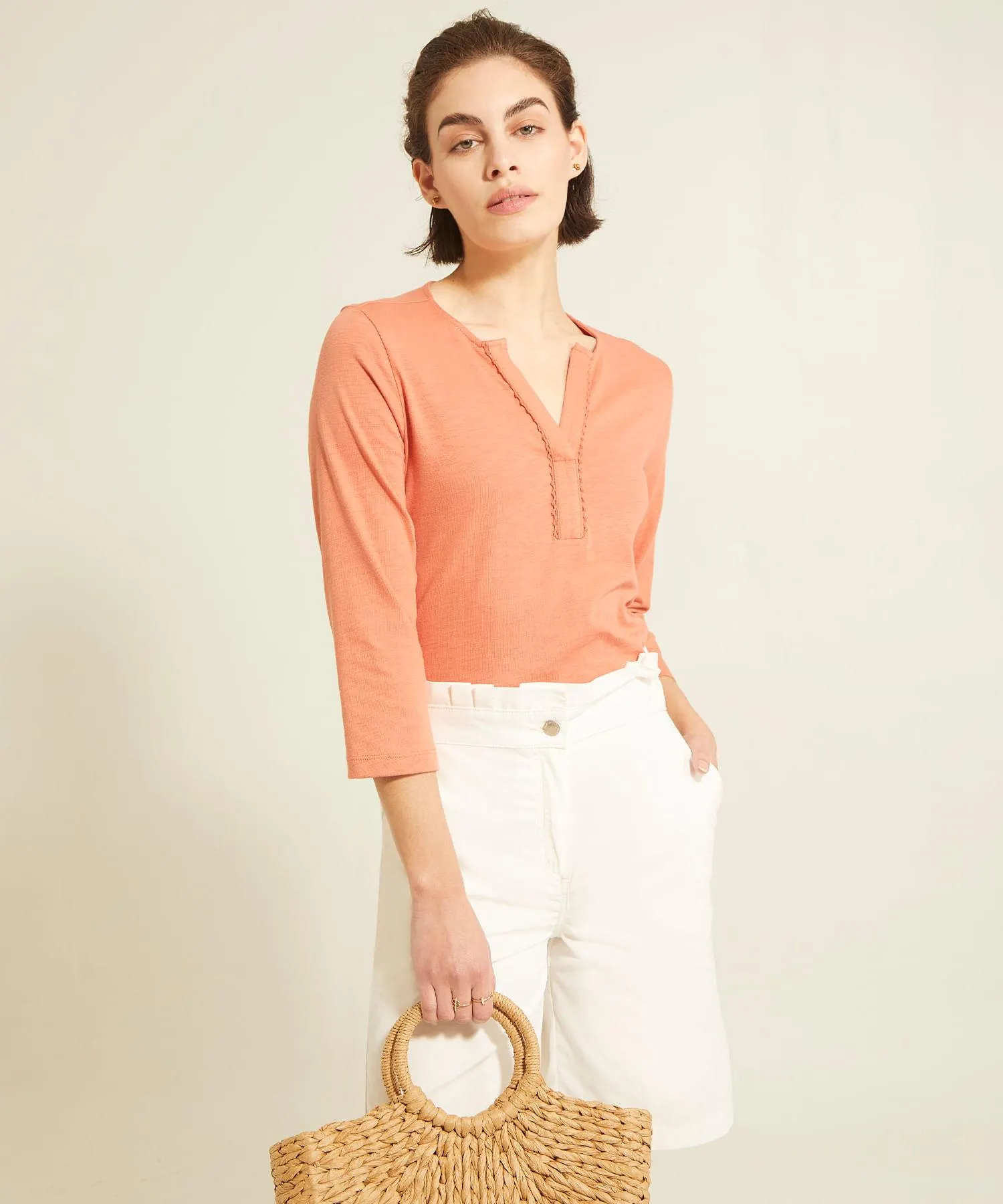 Bermuda Larga Paperbag Unicolor