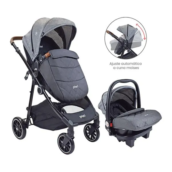 Coche para Bebé Moises Travel System Aria TS Gris Oscuro - Priori