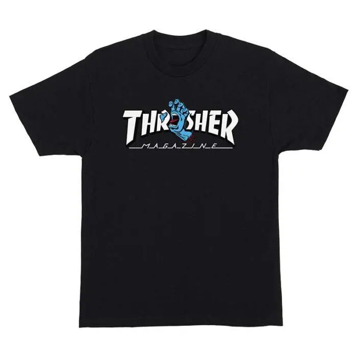 Camiseta Santa Cruz x Thrasher Screaming Logo Black