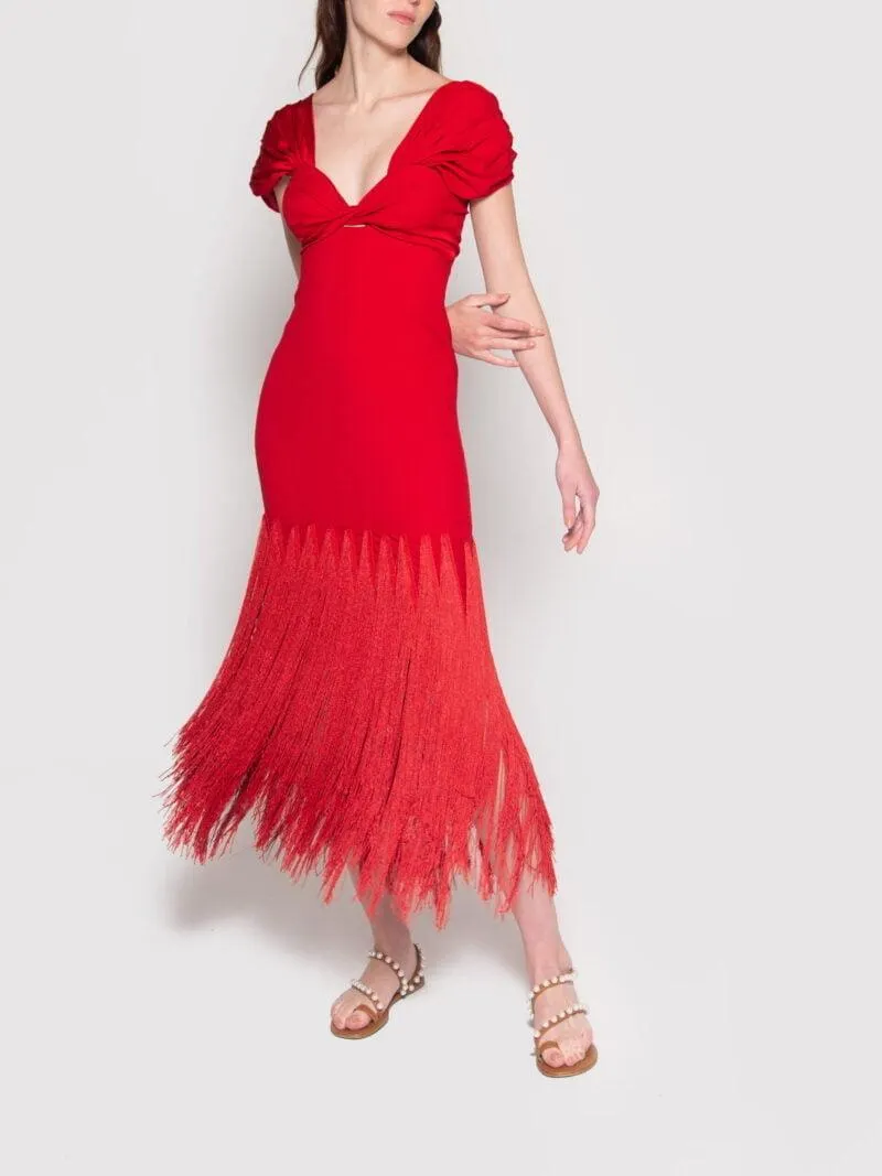 SUNNY ISLES DRESS CHERRY RED