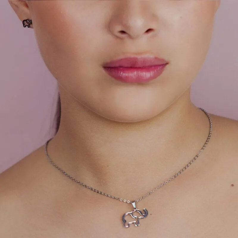 COLLAR ACERO SET ELEFANTE