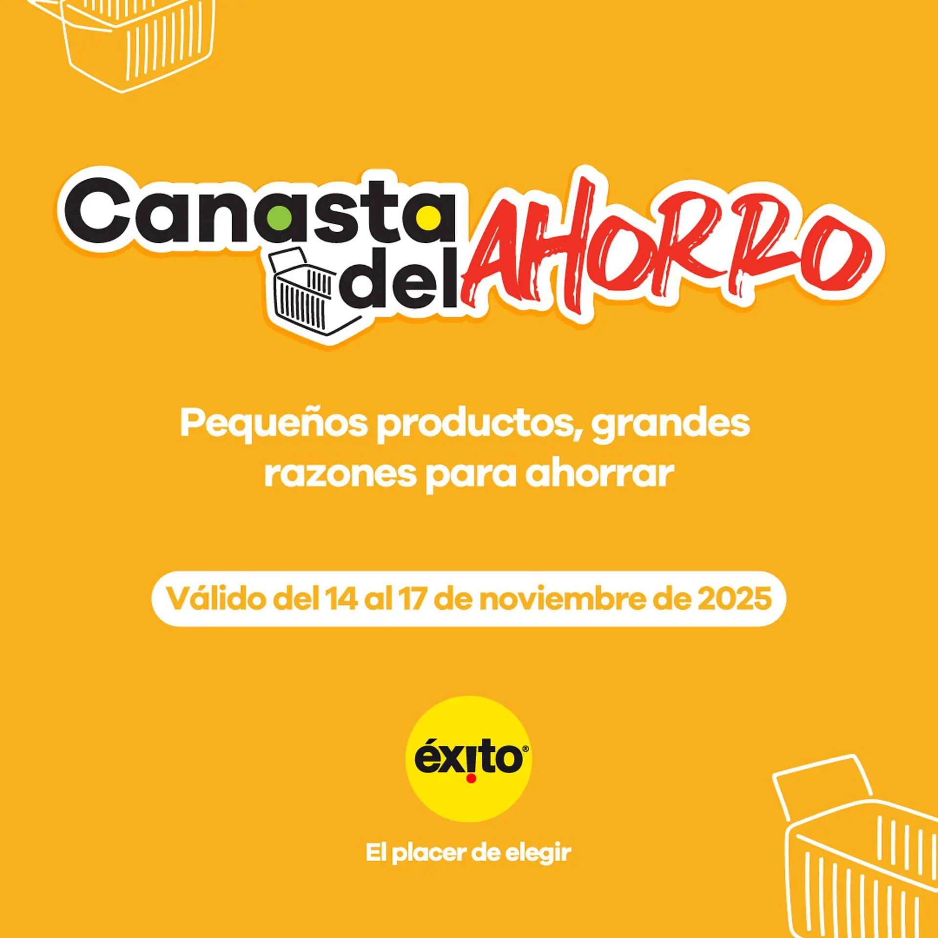 Catalogo de Catálogo Éxito 15 de noviembre al 17 de noviembre 2025 - Pag 1