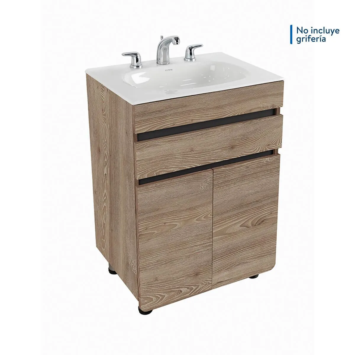 Mueble Aluvia Miel a Piso con Lavamanos 60x45