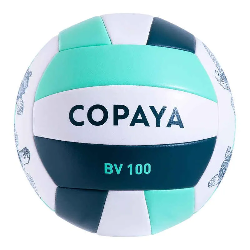 Balón Talla 5 de voleibol de playa 100 Classic cosido Verde Tortuga