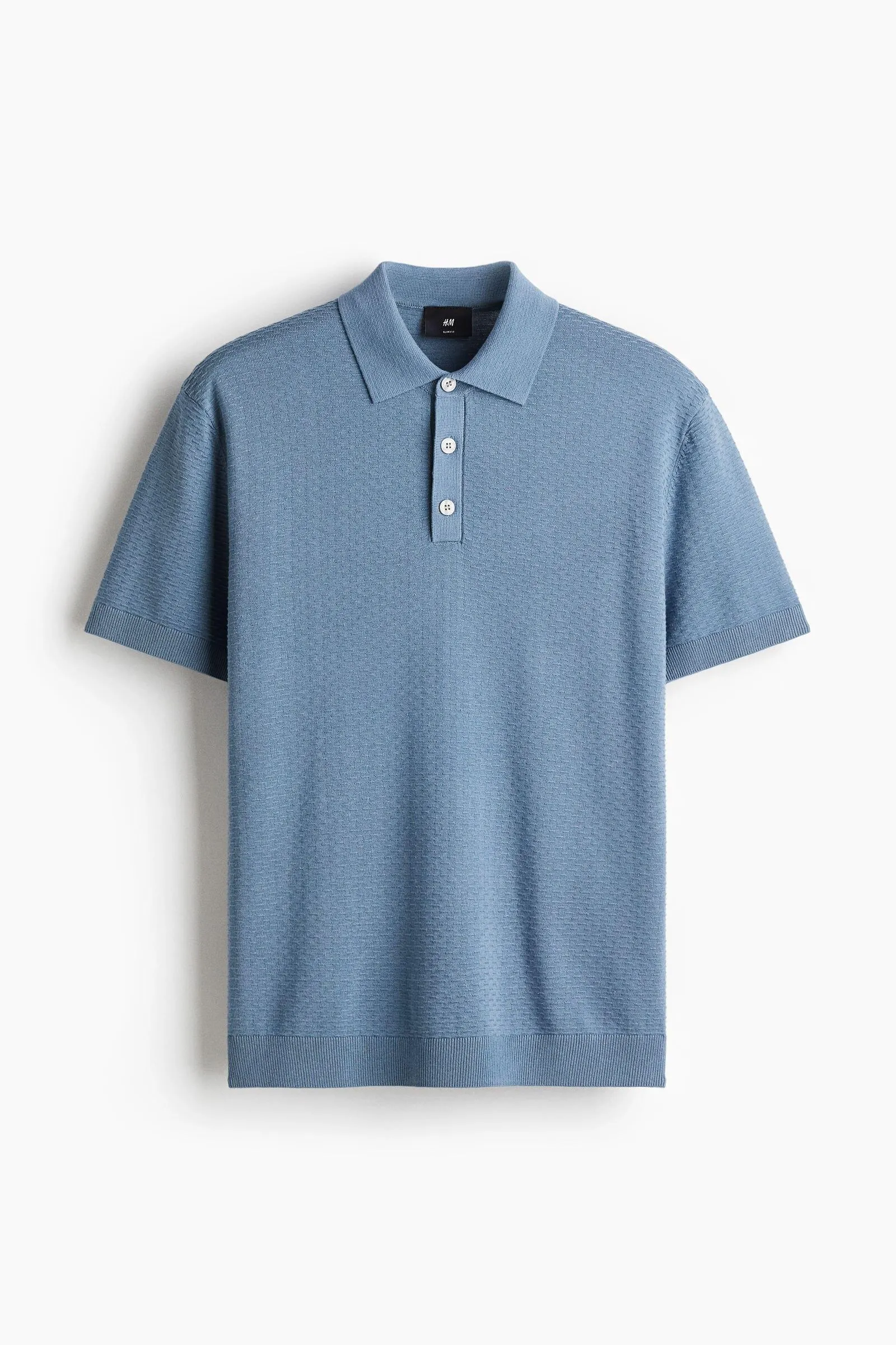 Camiseta estilo polo texturizado Slim Fit