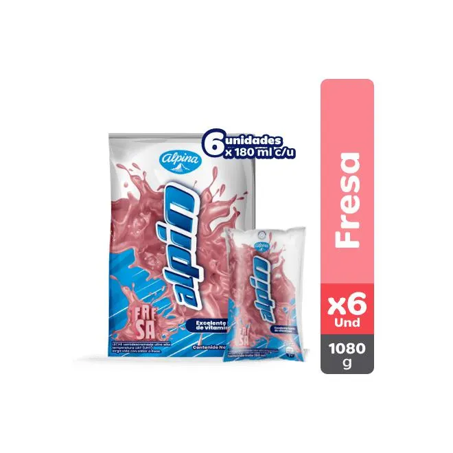 Alpin Fresa x6 Und Bolsa 180 g