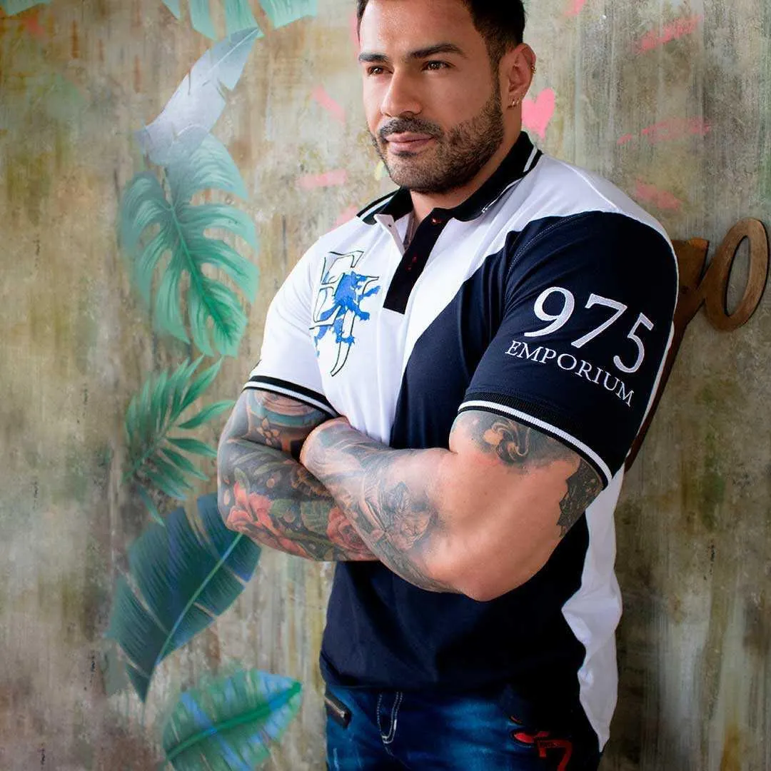 Polo bitono hombre EJ Lion