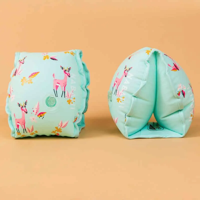 Flotadores de brazo Interior Tela 15-30 kg Piscina Niños Verde Estampado Gacela