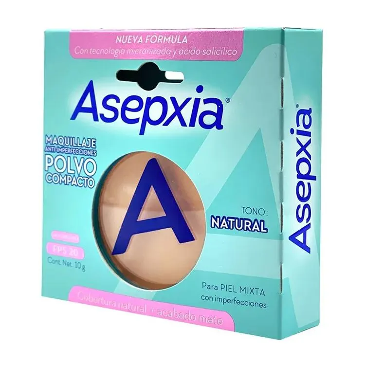 Polvo Compacto BB Asepxia Empaque Con Con 10 g – Tono Natural Mate
