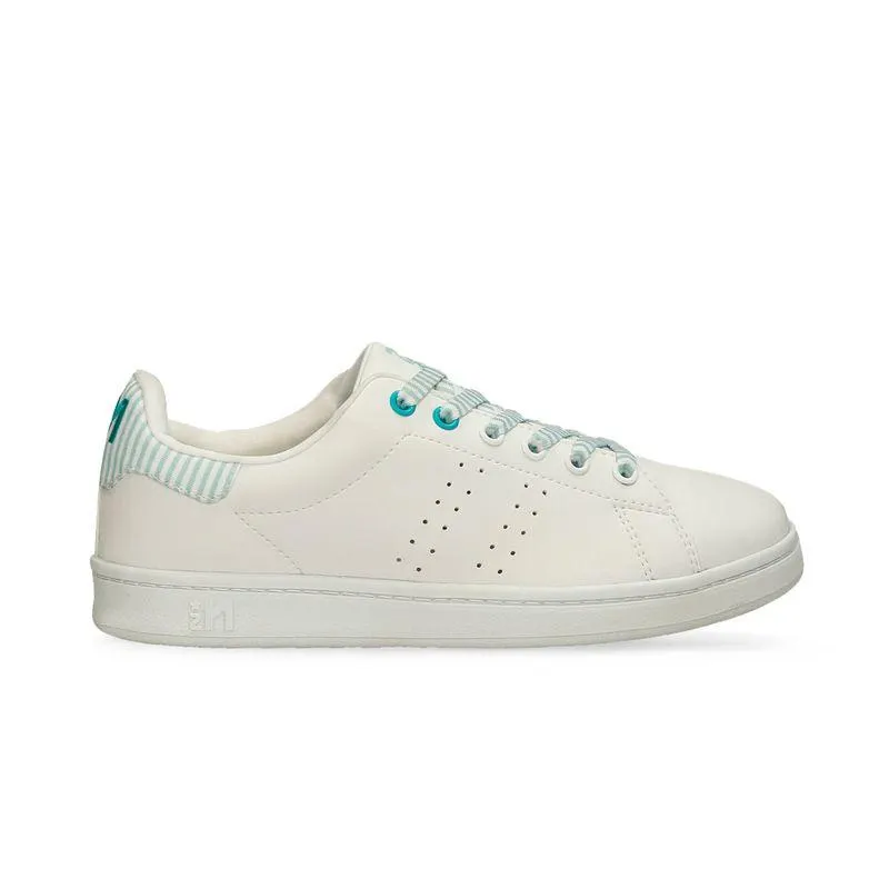Tenis Casuales Blanco-Verde North Star Gema Retrostar Mujer