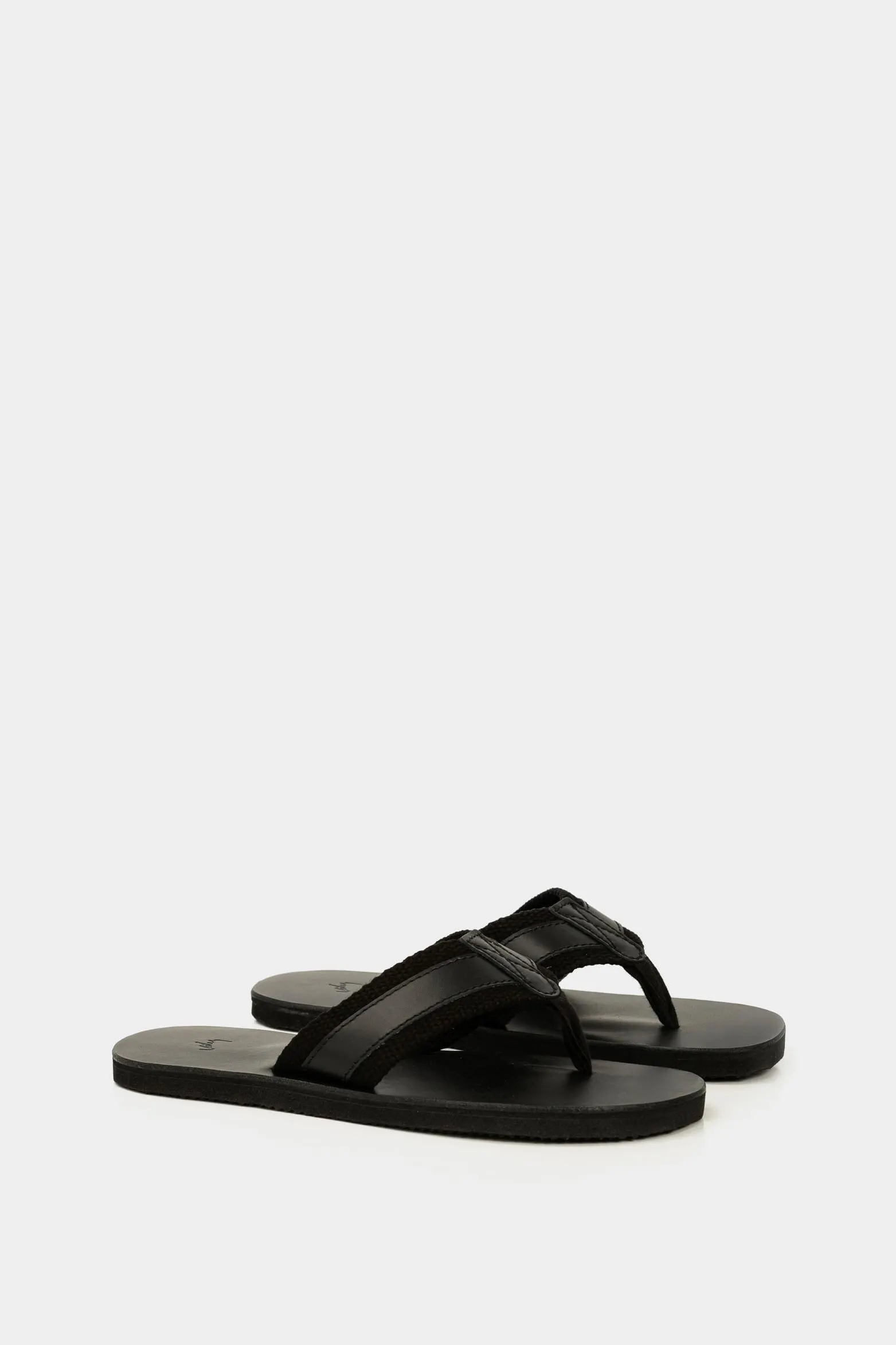 Sandalia playera alfil de cuero para hombre contrastes de color Negro