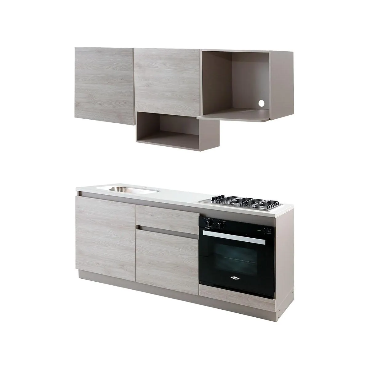 Cocina Provenza Izquierda mesón claro