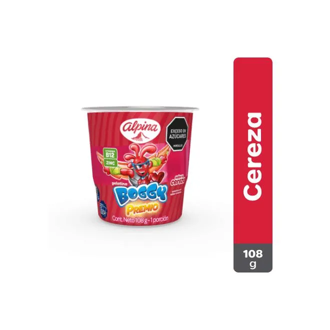Gelatina Boggy Premio Cereza Vaso 108 g