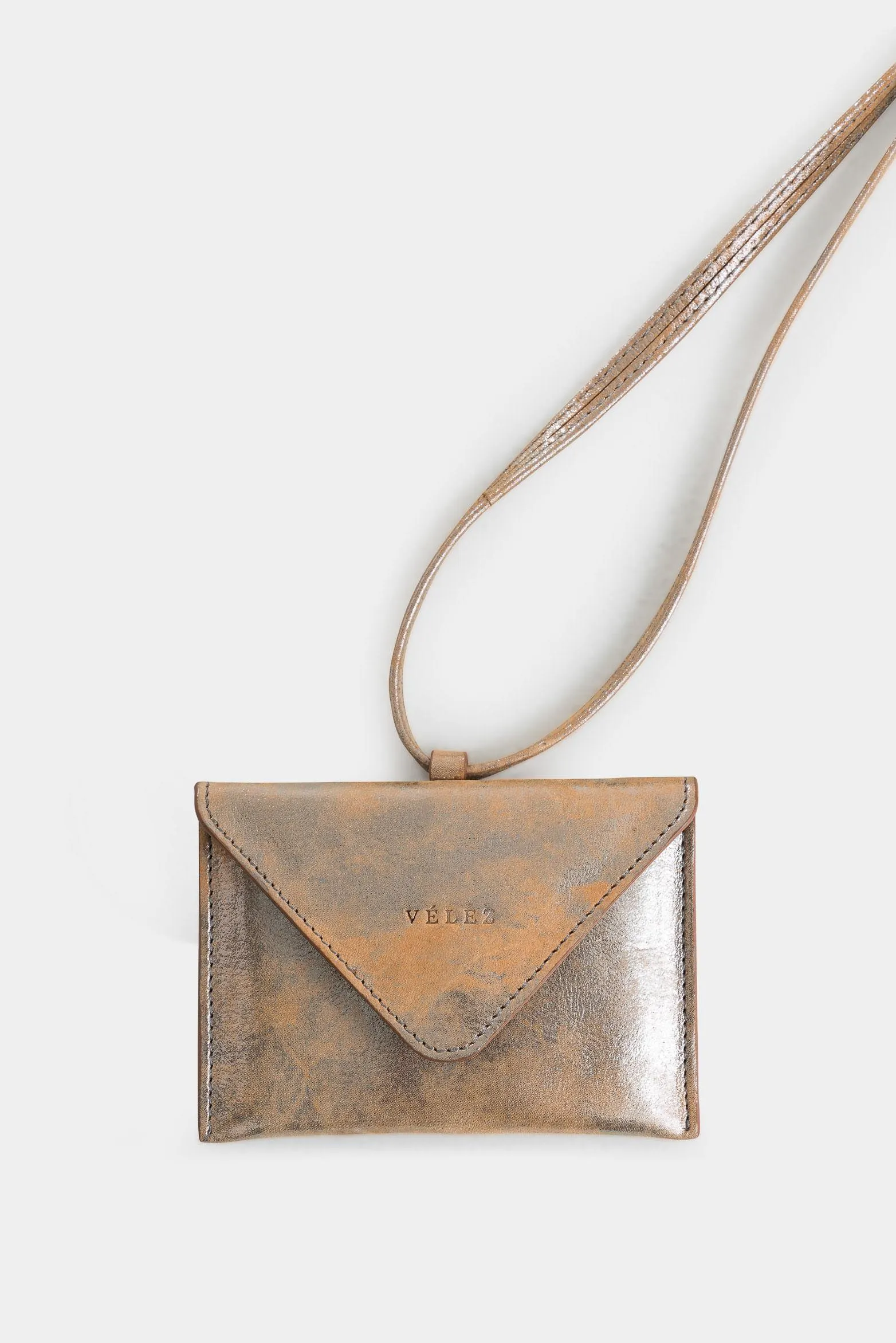 Monedero mallorca de cuero liso para mujer forro contramarcado