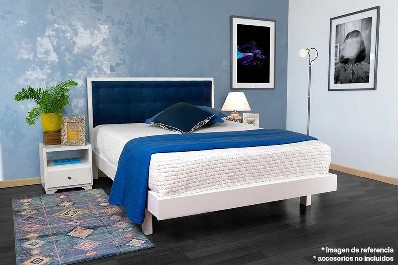 JUEGO DE ALCOBA IBG BOREAL 1.40*1.90 M BLANCO