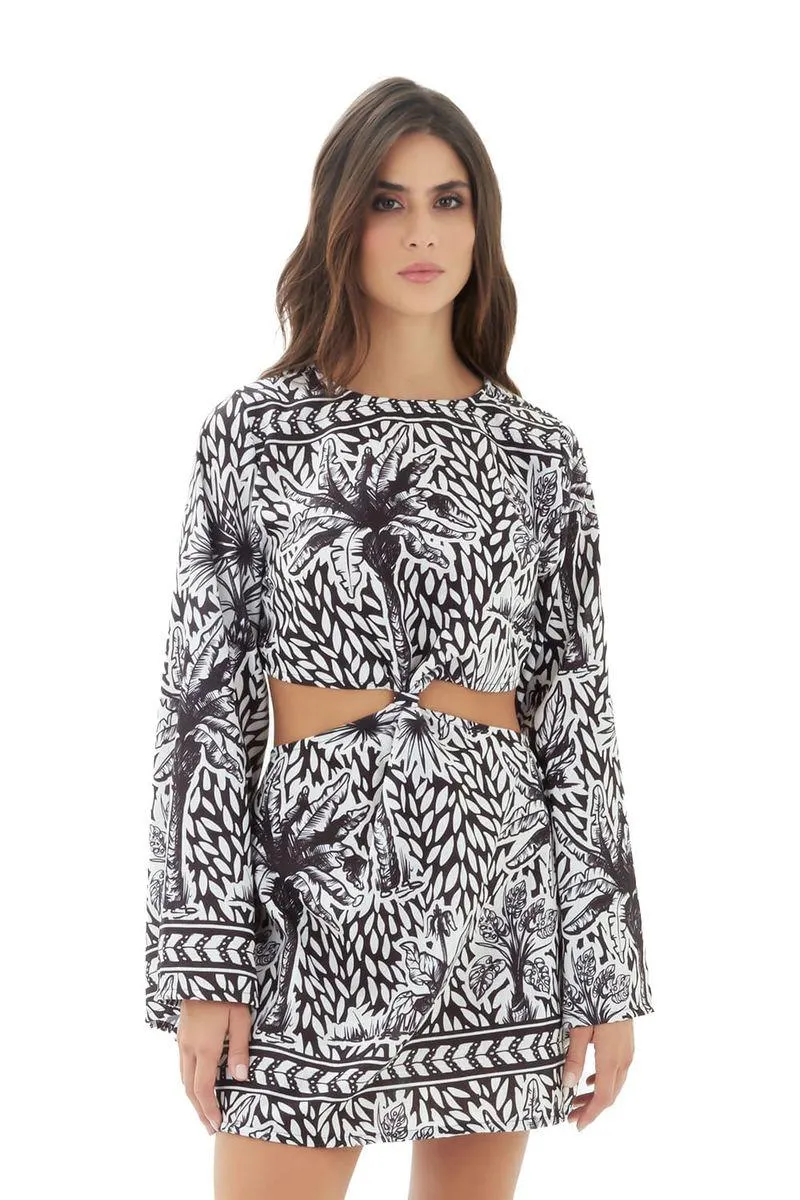 Vestido corto aires del trópico negro Albín