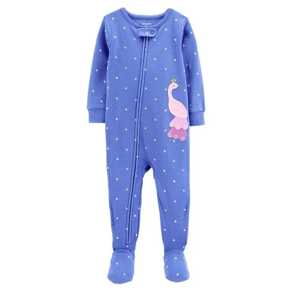 Pijama Enteriza Azul Pavo Real Niñas - Carter's