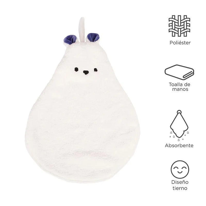 Toalla para Manos en Forma de Animal Blanco