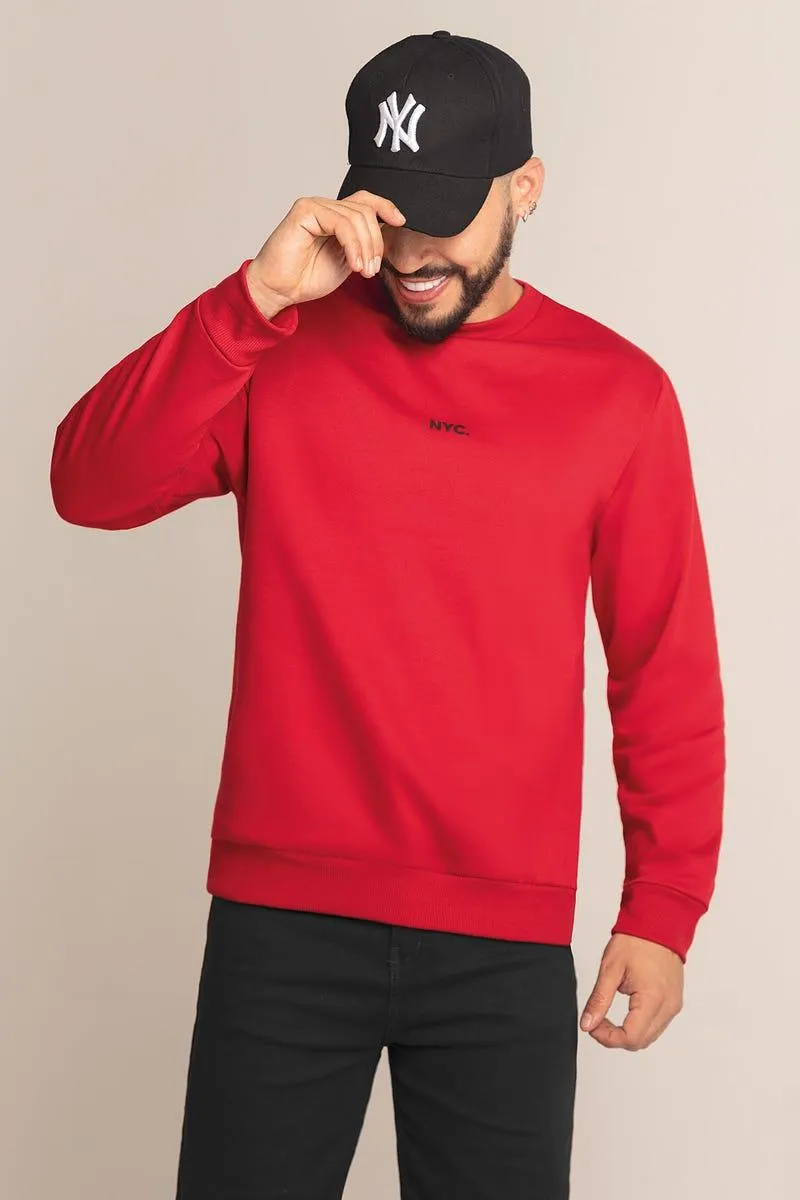 BUZO MANGA LARGA Rojo