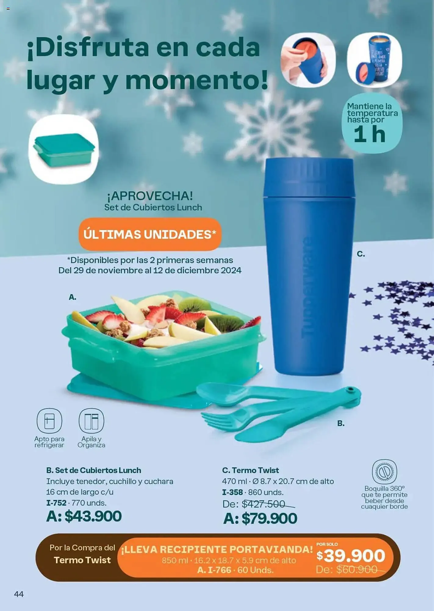 Catalogo de Catálogo Tupperware 29 de noviembre al 26 de diciembre 2024 - Pag 44
