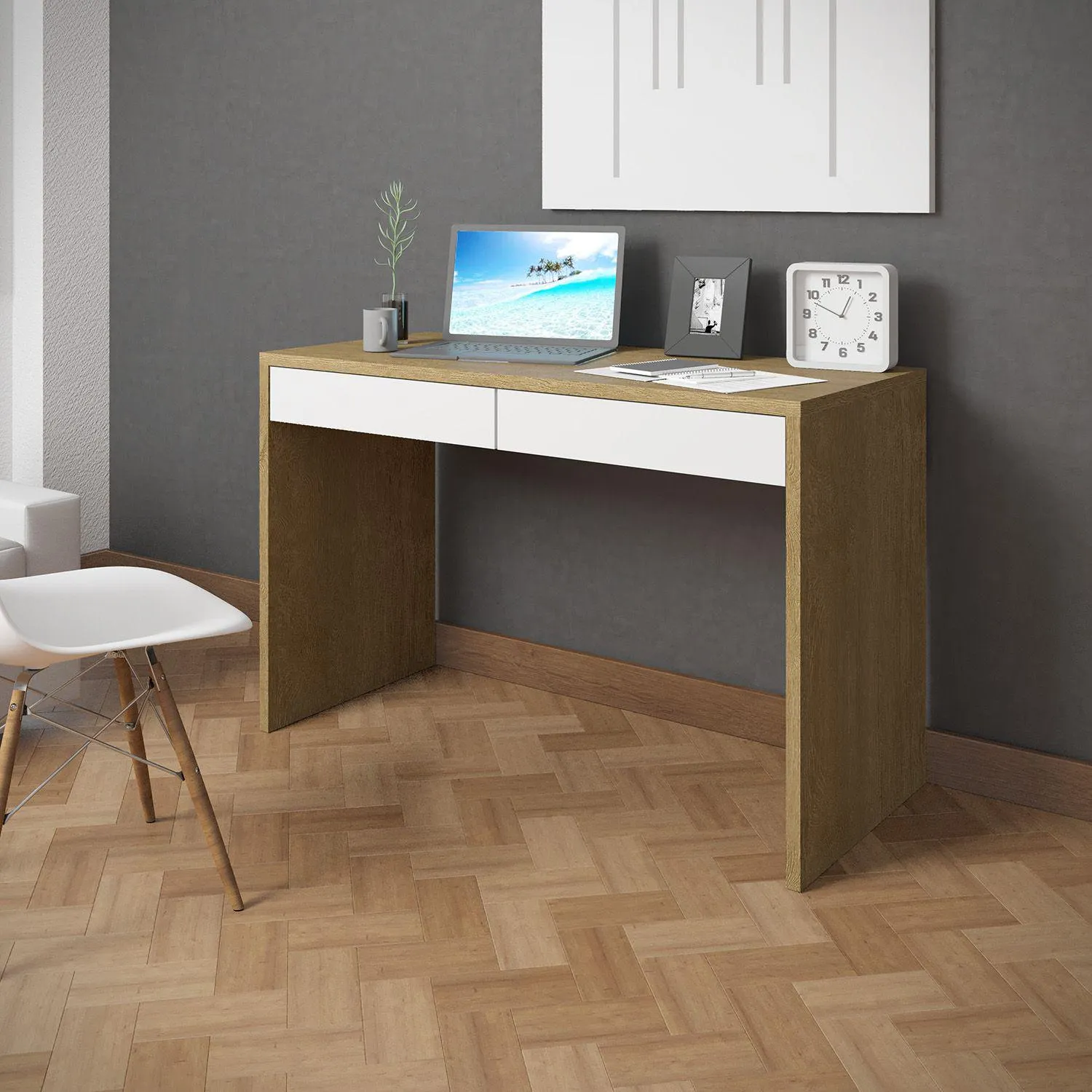 Escritorio Bonn Natural, Blanco