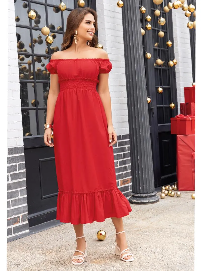 VESTIDO Elaborado en poliéster algodón. Silueta semi amplia. Tejido plano.