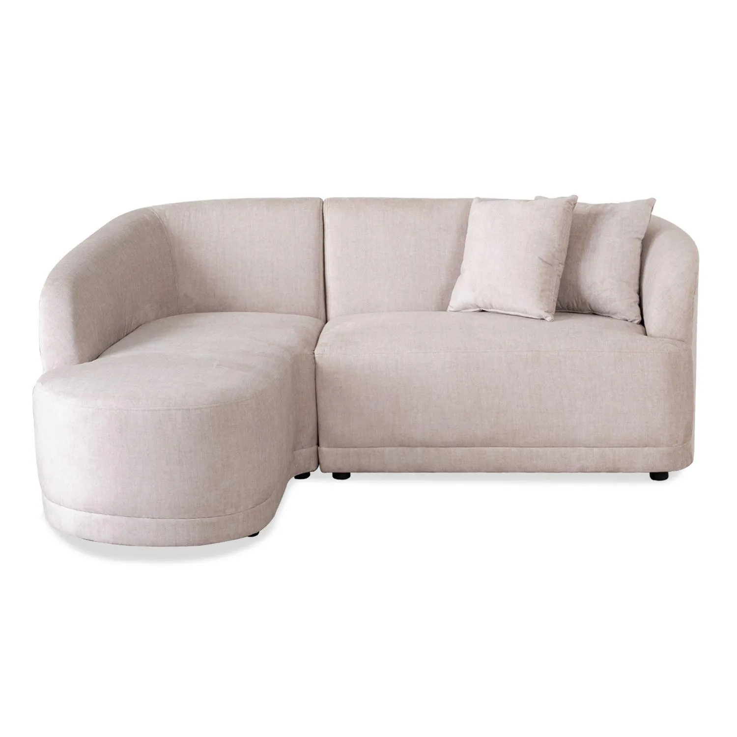 Sala en L Lisboa Velvet Atlas Almond Orientacion Izquierda